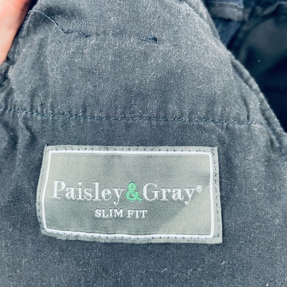 Paisley & Gray Slim Fit Navy Corduroy Pants Size 36/32 - Picture 5 of 6